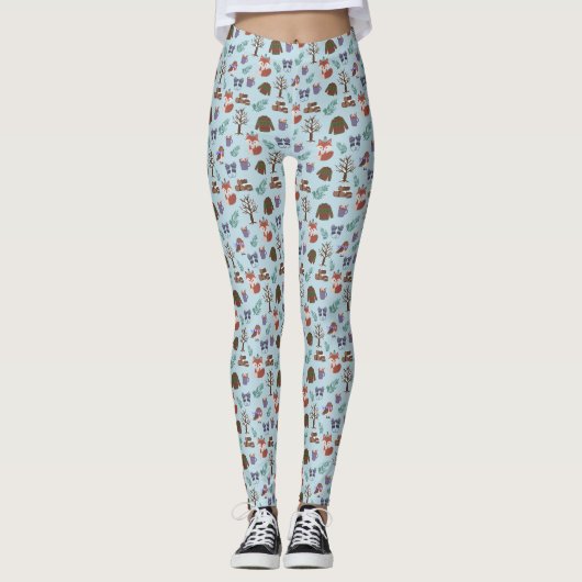 Winterpatroon Leggings (Voorkant)