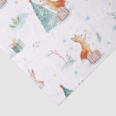winterpatroon met kerstdieren tissuepapier (Detail)