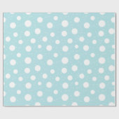 Winterpatroon van sneeuwstippen, turkooizen achter cadeaupapier (Vlak)