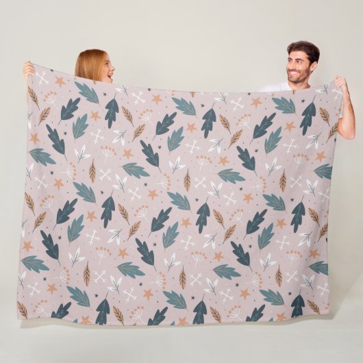 Winterpatroonontwerp fleece deken (In situ)