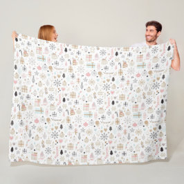 Winterpatroonontwerp fleece deken 