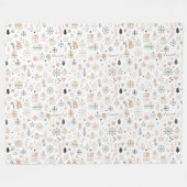 Winterpatroonontwerp fleece deken  (Voorkant (Horizontaal))