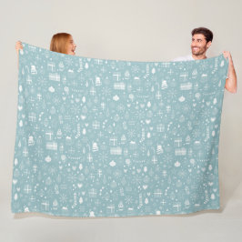 Winterpatroonontwerp fleece deken 
