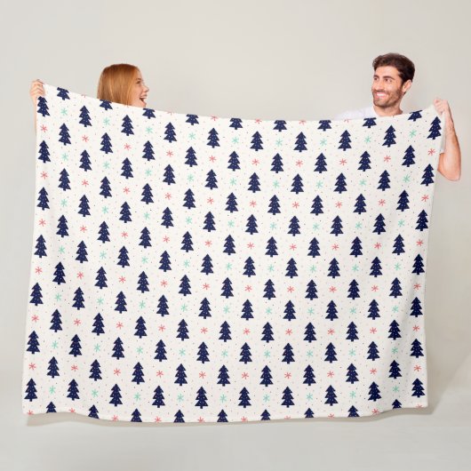 Winterpatroonontwerp fleece deken  (In situ)