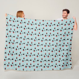 Winterpatroonontwerp fleece deken 