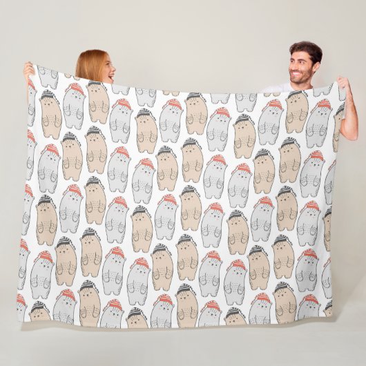 Winterpatroonontwerp fleece deken  (In situ)