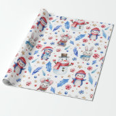 winterpels cadeaupapier (Uitgerold)