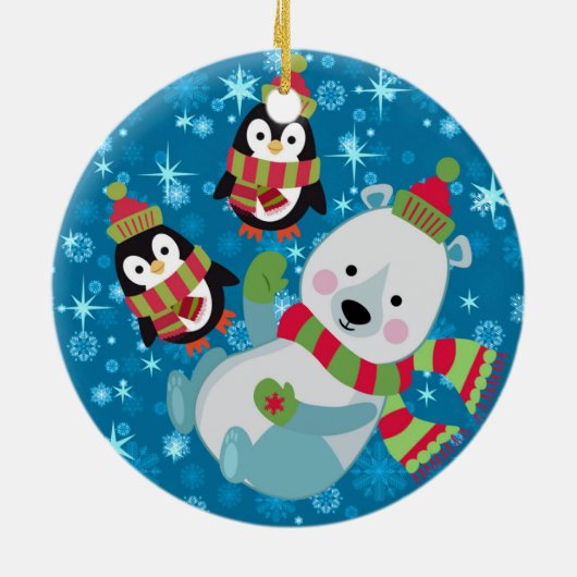 winterpels keramisch ornament (Achterkant)