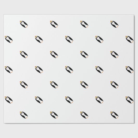 WINTERPENGUIN AFSNIJDEN CADEAUPAPIER (Vlak)