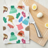 WinterPetten en Mittens - met de hand getekende Theedoek (Quarter Fold)