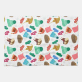 WinterPetten en Mittens - met de hand getekende Theedoek (Horizontaal)