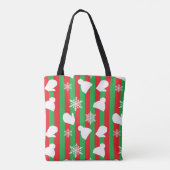 WinterPetten, kerstmis en witte sneeuwvlok Tote Bag (Achterkant)