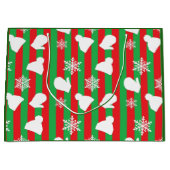 WinterPetten, kerstmis, witte sneeuwvlokken Groot Cadeauzakje (Voorkant)