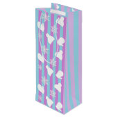 WinterPetten, kerstmis, witte sneeuwvlokken Wijn Cadeautas (Achterkant Gekanteld)