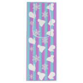 WinterPetten, kerstmis, witte sneeuwvlokken Wijn Cadeautas (Voorkant)