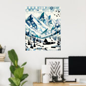 Winterpieken Poster (Thuiskantoor)