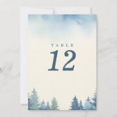 winterpijnbomen blauw tafelnummer (Voorkant)