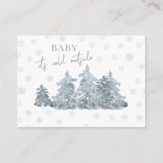 Winterpijnbomen boek voor baby Enclosure Kaart (Achterkant)