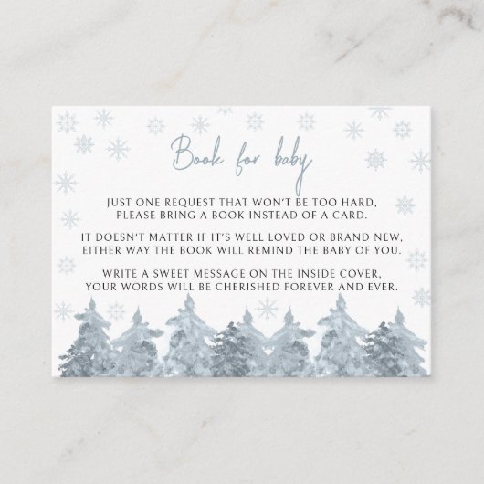 Winterpijnbomen boek voor baby Enclosure Kaart (Voorkant)