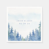  winterpijnbomen bruidsservet servet (Voorkant)