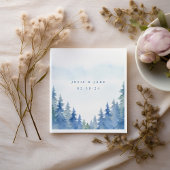 winterpijnbomen bruidsservet servet