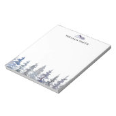 Winterpijnbomen gepersonaliseerd notitieblok (Linkerzijde)