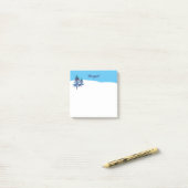 Winterpijnbomen met de hand geïllustreerde Waterve Post-it® Notes (Op bureau)