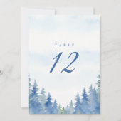 winterpijnbomen ontvangsttafel nummer kaart (Voorkant)