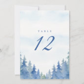 winterpijnbomen ontvangsttafel nummer kaart (Achterkant)