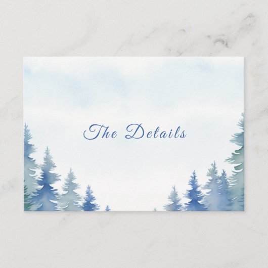  winterpijnbomen trouwbehuizing kaart (Voorkant)