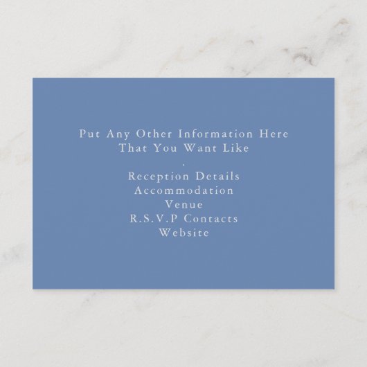  winterpijnbomen trouwbehuizing kaart (Achterkant)