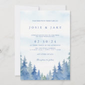 winterpijnbomen trouwuitnodiging kaart (Voorkant)