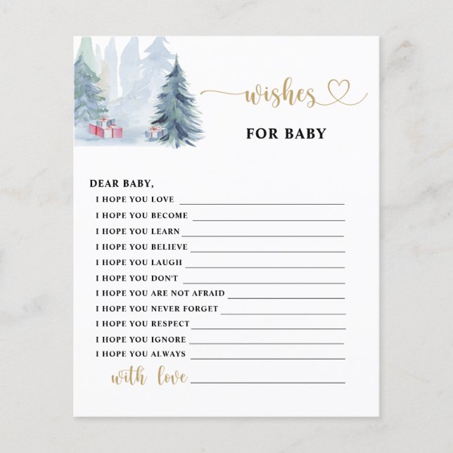 Winterpijnbomen Vernis voor baby (Voorkant)