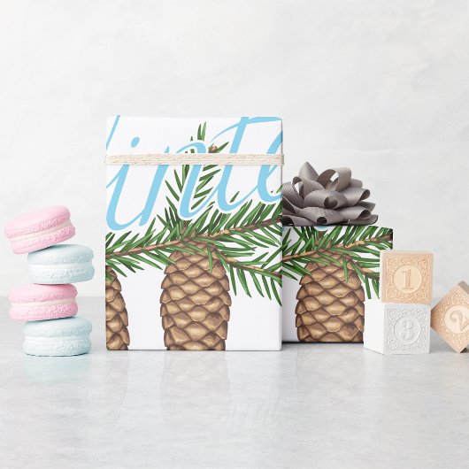 Winterpine Cones Cadeaupapier