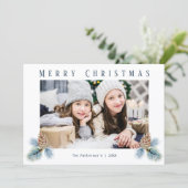 Winterpine Cones Feestdagenkaart (Staand voorkant)
