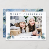 Winterpine Cones Feestdagenkaart (Voorkant / Achterkant)