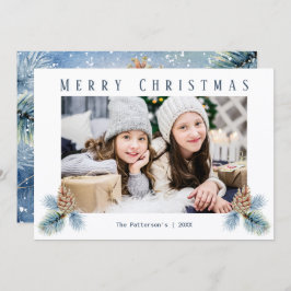 Winterpine Cones Feestdagenkaart