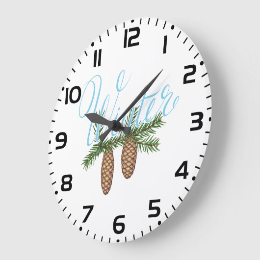 Winterpine Cones Grote Klok (Hoek)