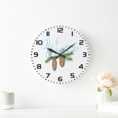 Winterpine Cones Grote Klok