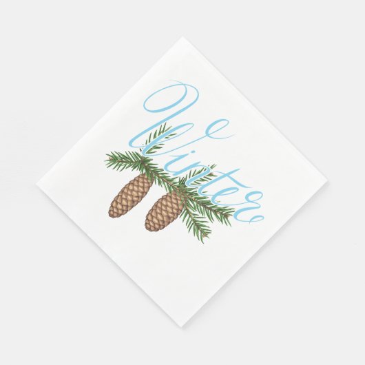 Winterpine Cones Servet (Hoek)
