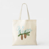 Winterpine Cones Tote Bag (Achterkant)