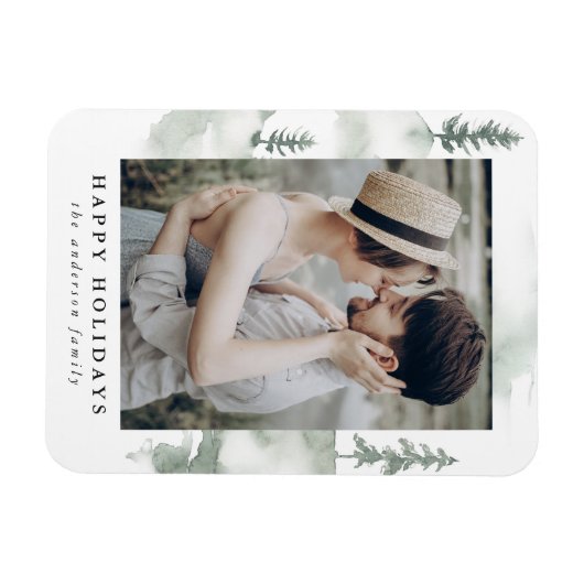 Winterpine | Holiday Photo Magnet Magneet (Horizontaal)