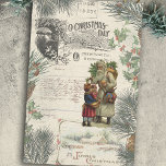 Winterpine kerstman Ephemera Tissuepapier<br><div class="desc">Nostalgische en rustige vakantieperiodes met kerstmis,  winterdenergie en heilige,  gegraveerde typografie,  postelement,  handschrift en winterlandschap op sepia-achtergrond. Geschikt voor ontkoppeling of het maken van projecten.</div>