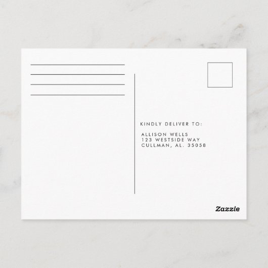 Winterpine Lijst RSVP-kaart Briefkaart (Achterkant)