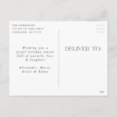 Winterpine Merry Kerstmis, niet-foto Feestdagenkaart (Achterkant)