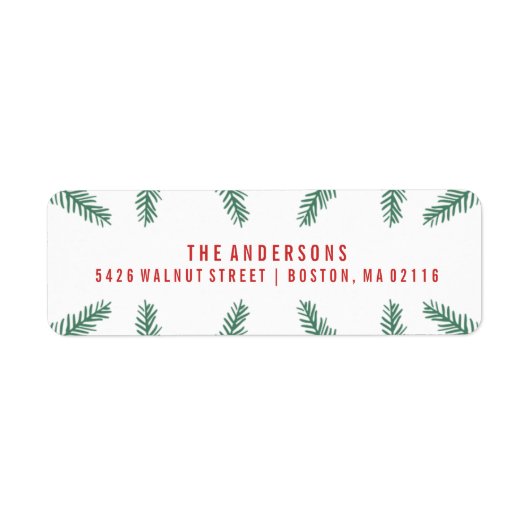 Winterpine | Vakantie Etiket (Voorkant)