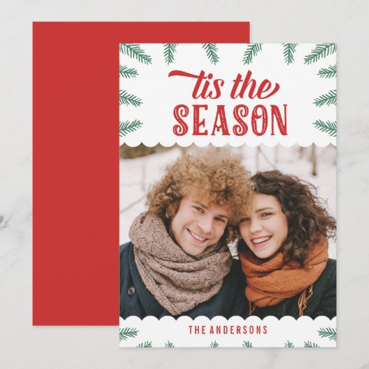 Winterpine | Vakantieknopkaart Feestdagenkaart (Voorkant / Achterkant)