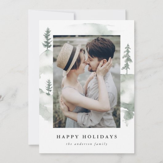 Winterpine | Vakantieknopkaart Feestdagenkaart (Voorkant)