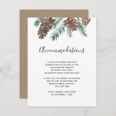 winterpinecon | Trouwaccommodaties Informatiekaartje (Voorkant / Achterkant)