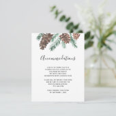 winterpinecon | Trouwaccommodaties Informatiekaartje (Staand voorkant)